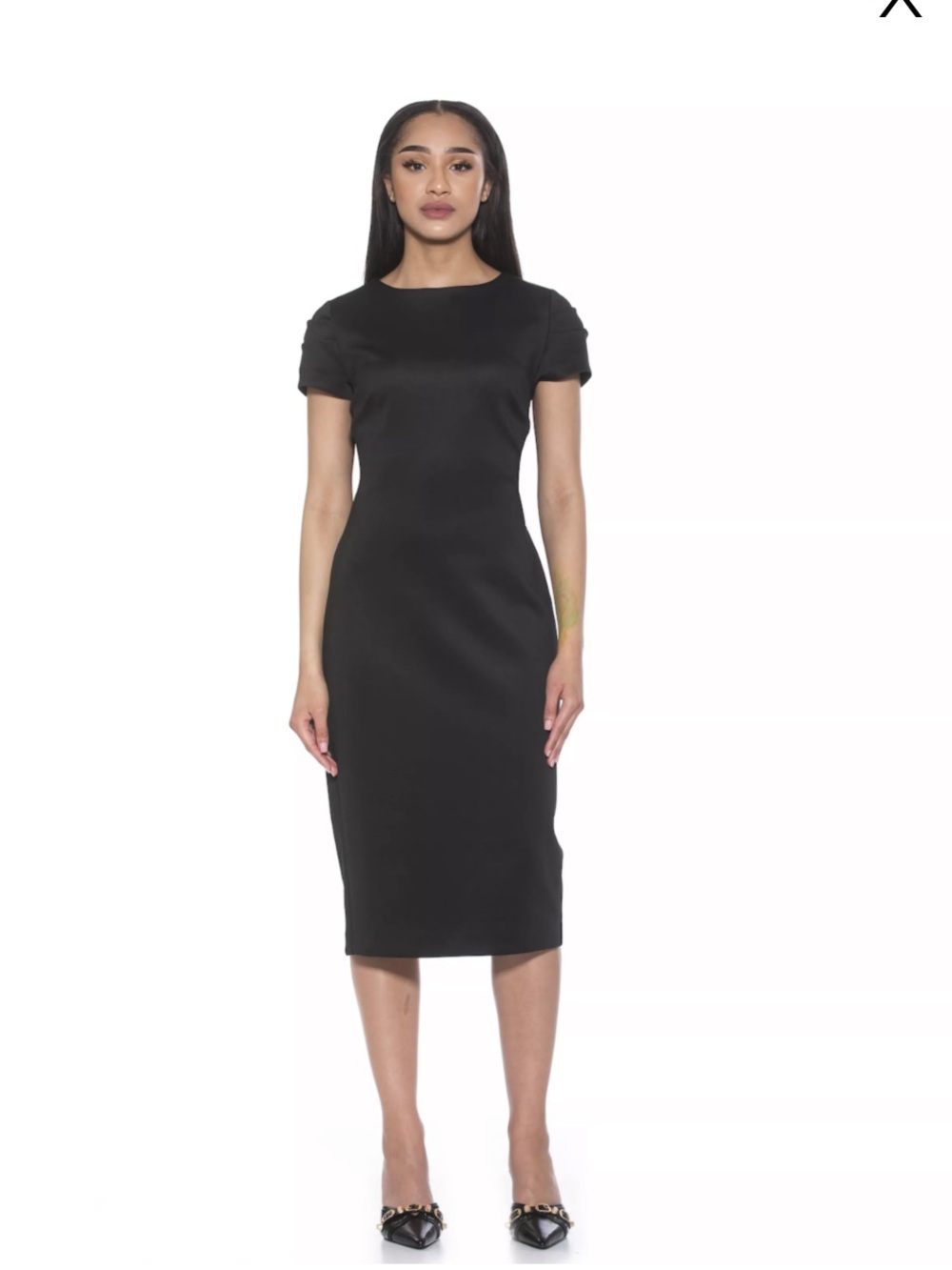 Classic Black Sheath Dress - Sleek Women's Midi Dress NWT